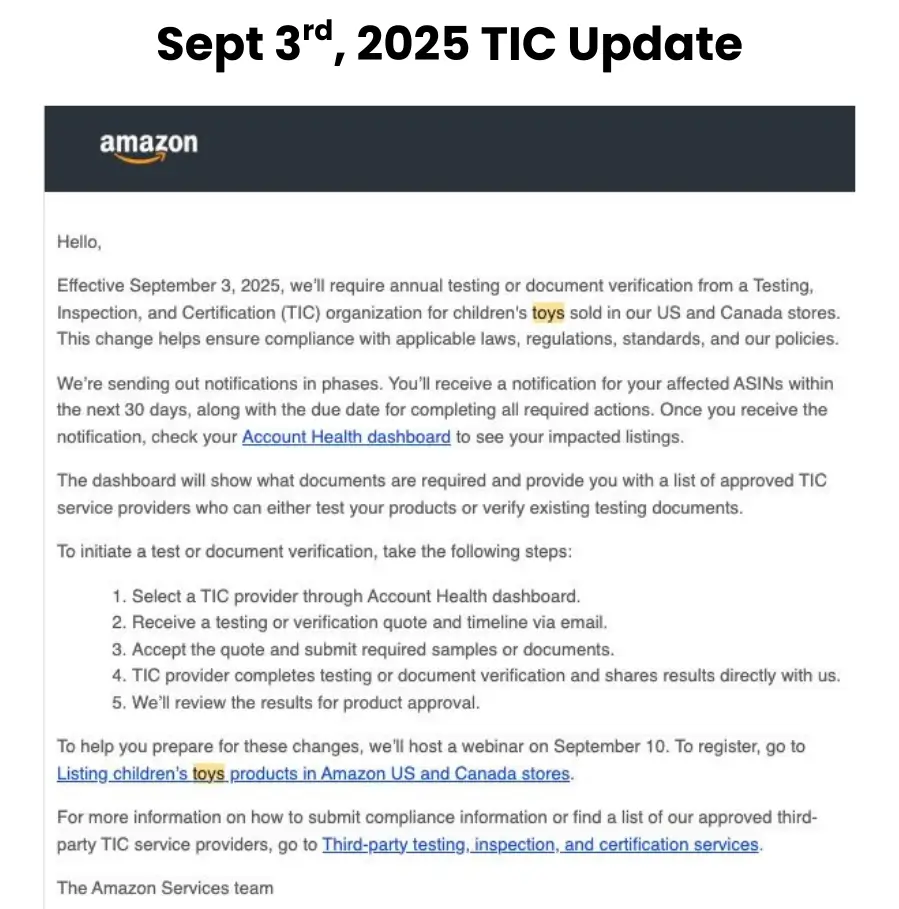 Amazon Lab Compliance Update: Key Dates for 2025 Amazon Lab Compliance Update: Key Dates for 2025