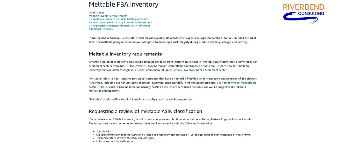 How To Handle Products Under Amazon Meltable Policy Amazon Meltable Policy