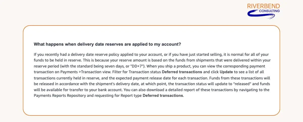 DD+7 Amazon Payout Policy Explained: Cash Flow & Account Risks DD+7 Amazon payout policy